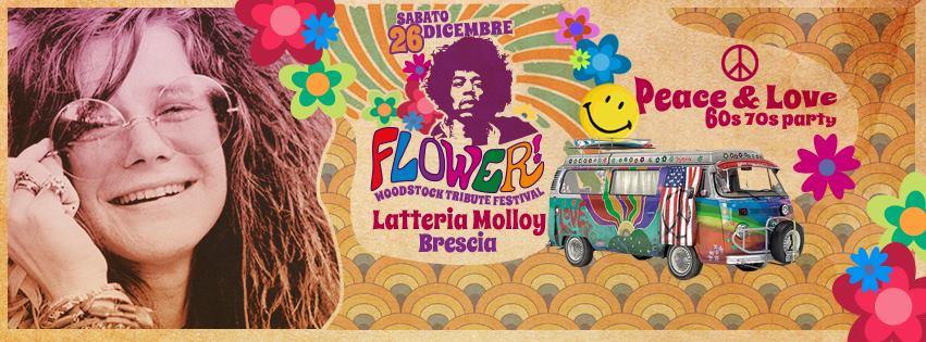 Al momento stai visualizzando FLOWER 70s Woodstock Party | LATTERIA MOLLOY Brescia